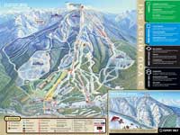 Pistenplan f�r Skigebiet Panorama, British Columbia, Kanada