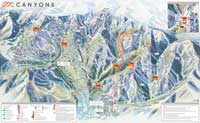 Pistenplan f�r Skigebiet The Canyons, Utah, USA